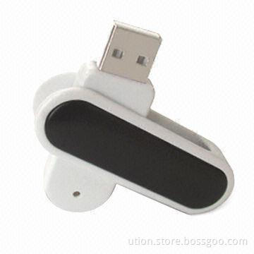 Free Sample Plastic Swivel USB Flash Drive with 4GB Capacity and USB2.0 Transmission